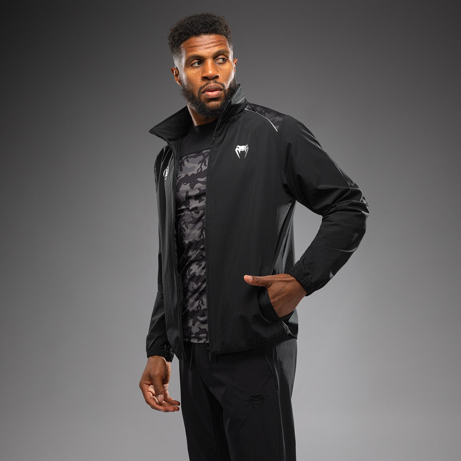 venum-x-polaris-track-jacket-schwarz-grau image 4