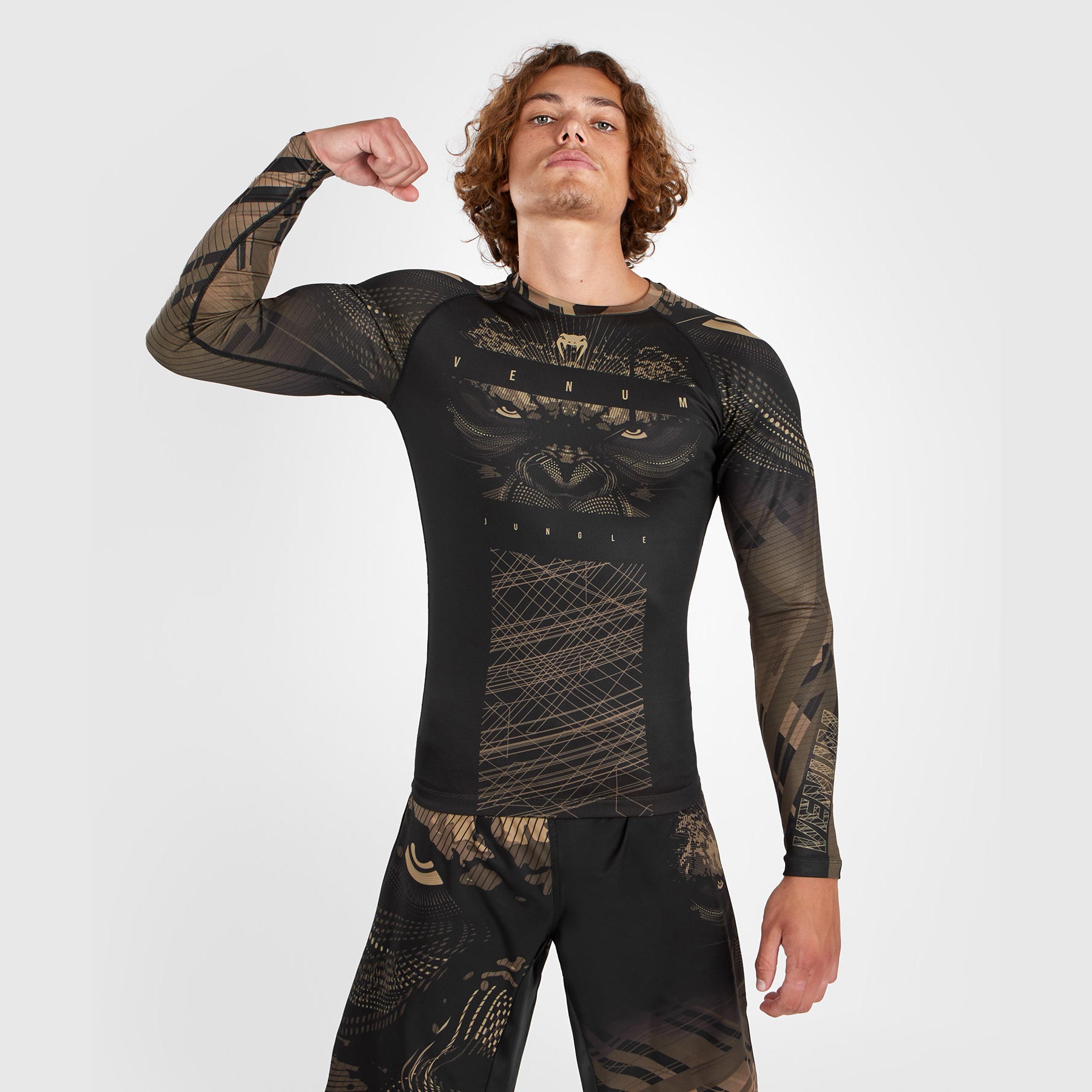 venum-gorilla-jungle-rashguard-langarm-herren-schwarz-sand image 5
