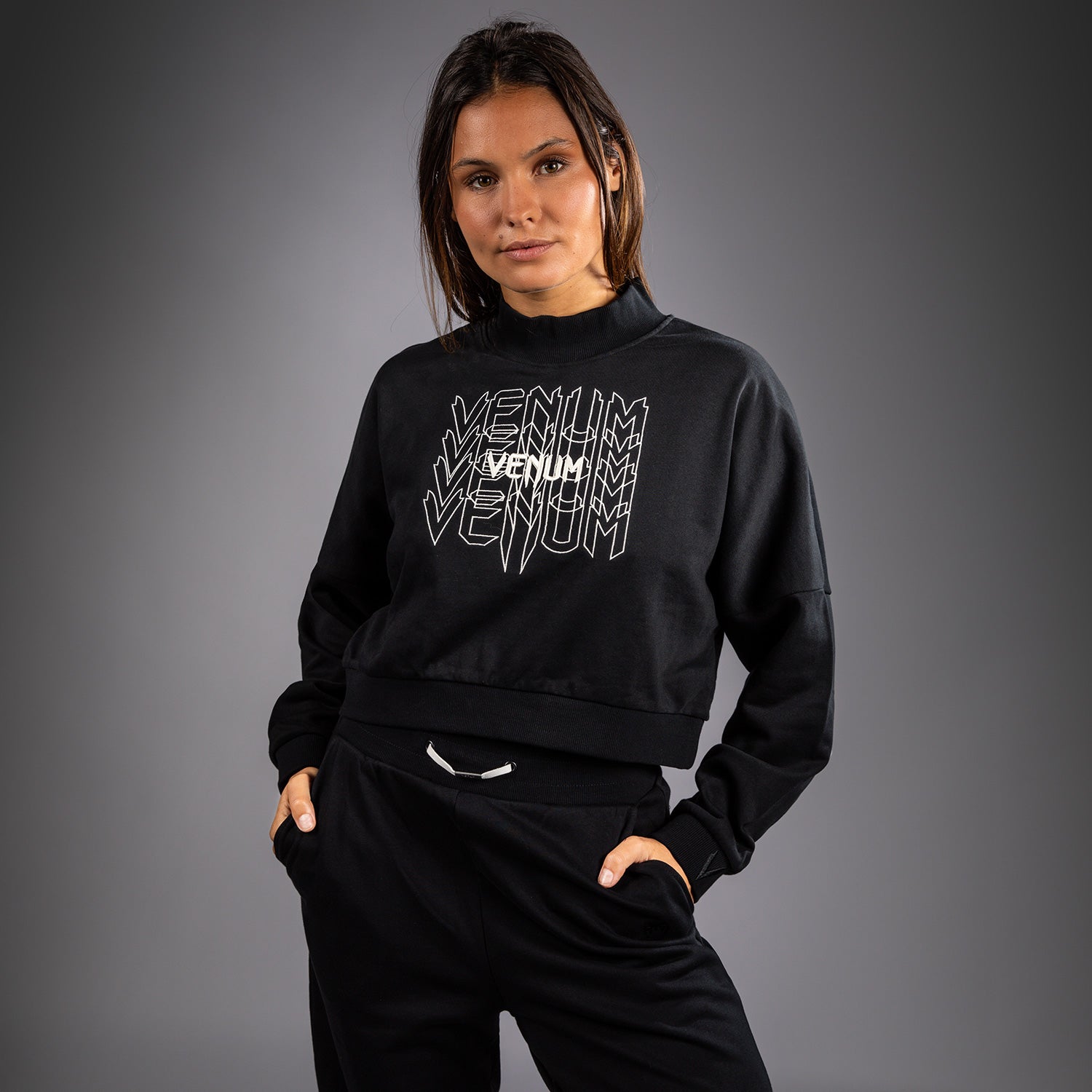 venum-pulse-damen-cropped-sweatshirt-schwarz-wei image 1