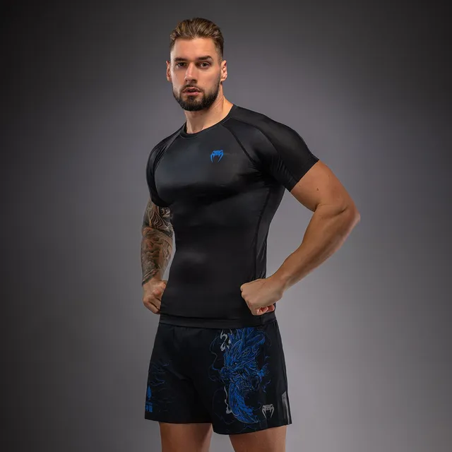 venum-thunder-dragon-kurzarm-rashguard-herren-schwarz-k-nigsblau image 1