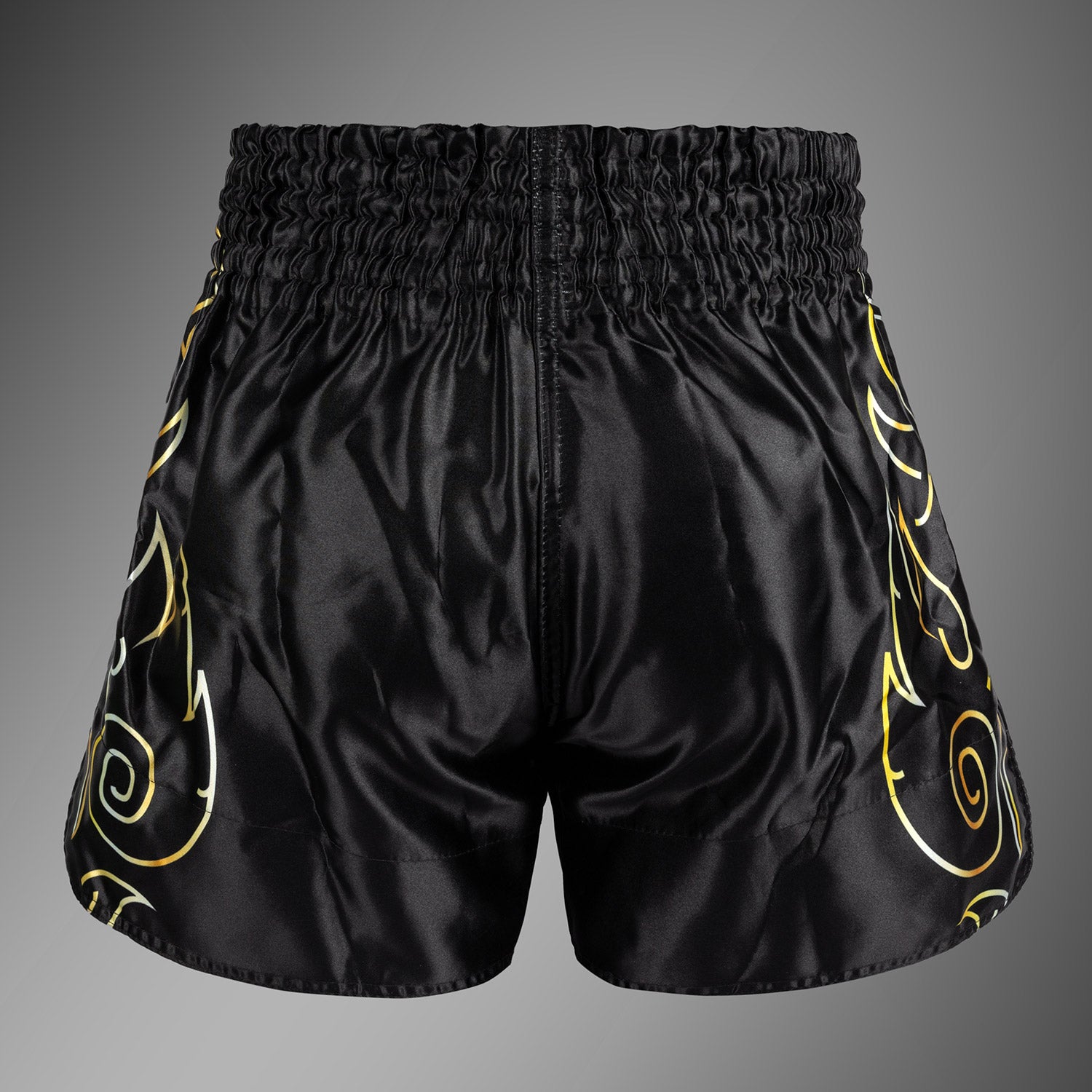 venum-vtc-flames-muay-thai-shorts-schwarz-gold-unisex image 4