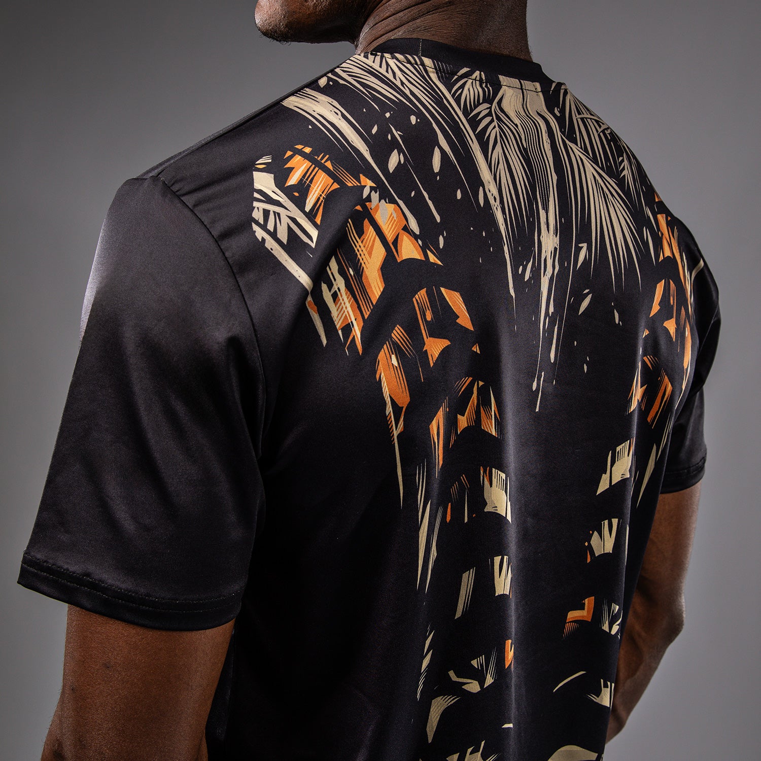 venum-tiger-herren-dry-tech-t-shirt-schwarz-neon-orange image 5