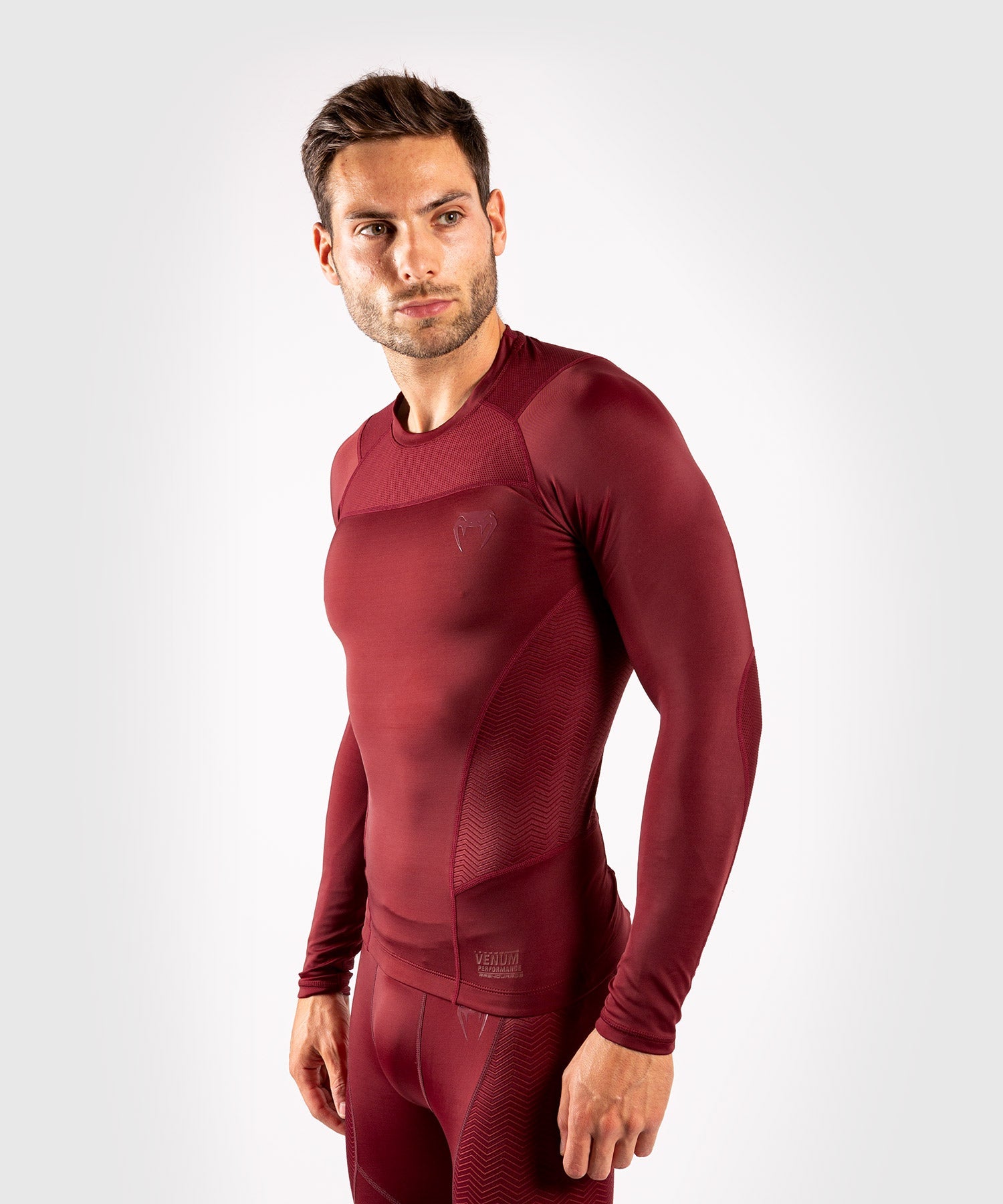 venum-g-fit-rashguard-langarm-burgundrot image 2