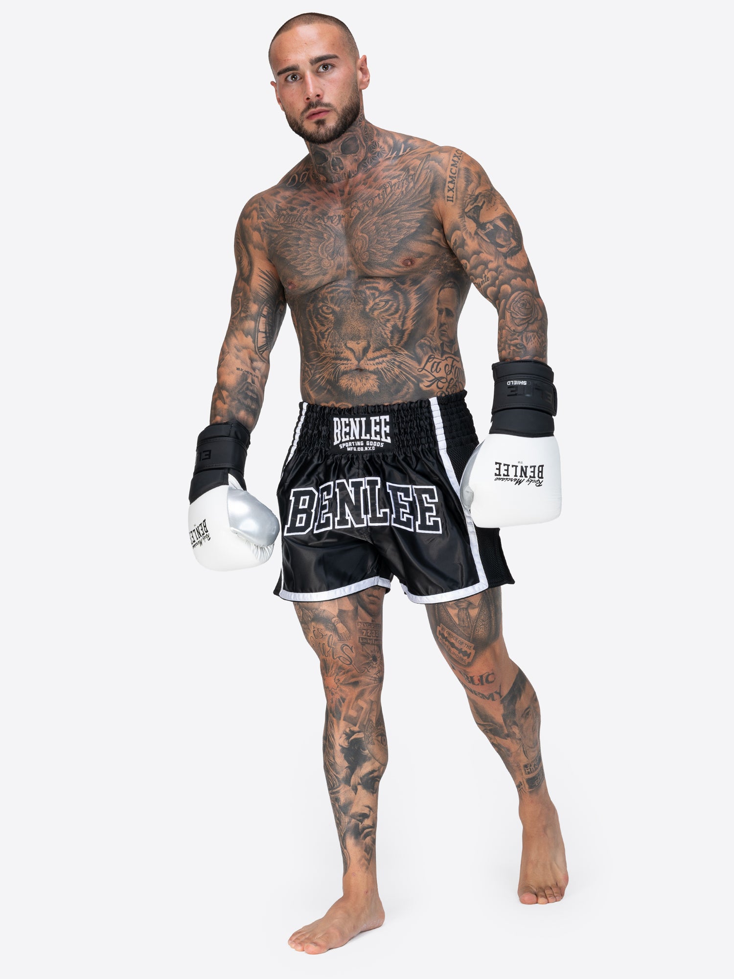 benlee-dagett-muay-thai-shorts-satin-thaiboxhose-mit-seitenschlitz image 2