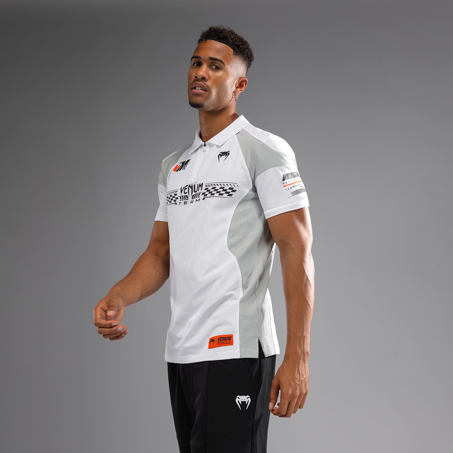 venum-motorsport-baumwoll-polo-schneewei image 2
