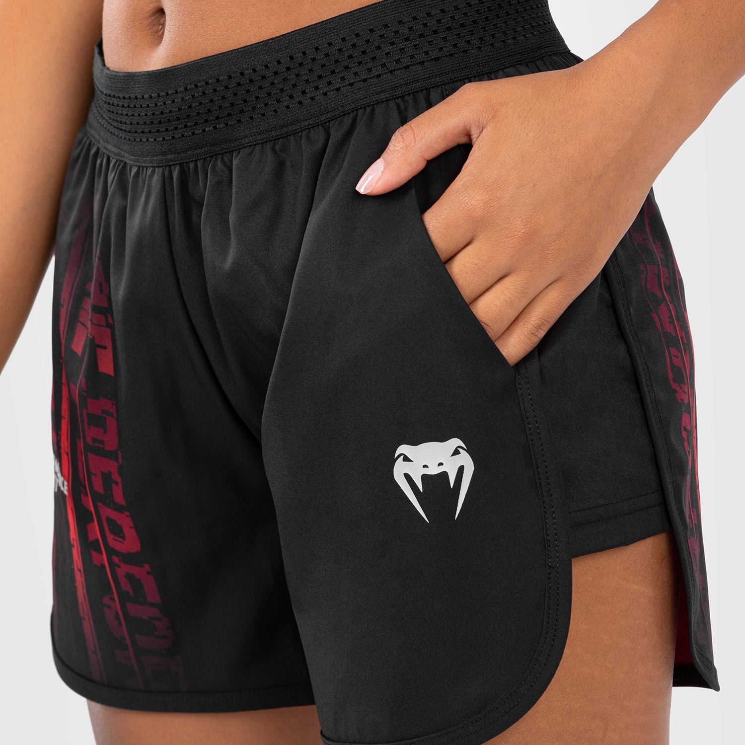 ufc-venum-performance-institute-2-0-trainingsshort-damen-schwarz-rot image 4