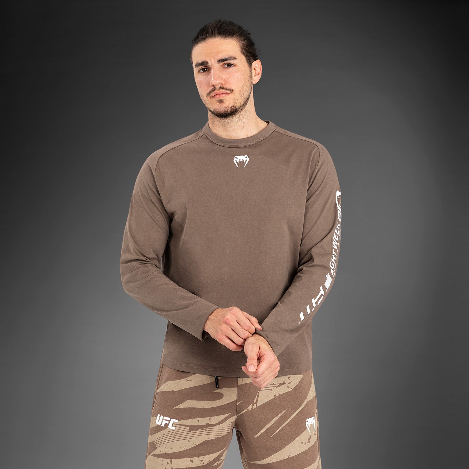 ufc-adrenaline-by-venum-fight-week-herren-langarm-t-shirt-bronze image 4