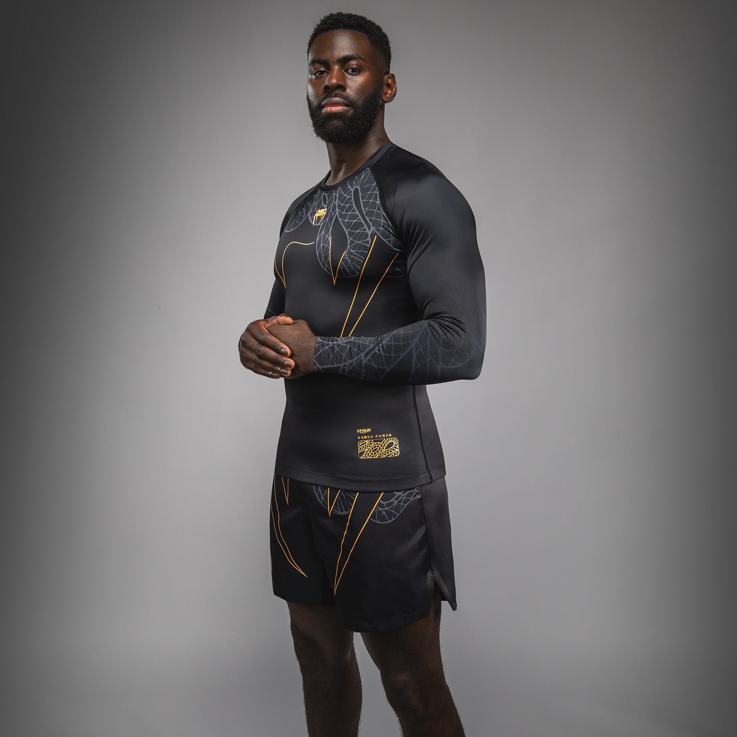 venum-serpenti-langarm-rashguard-schwarz-silber-gold-herren image 3