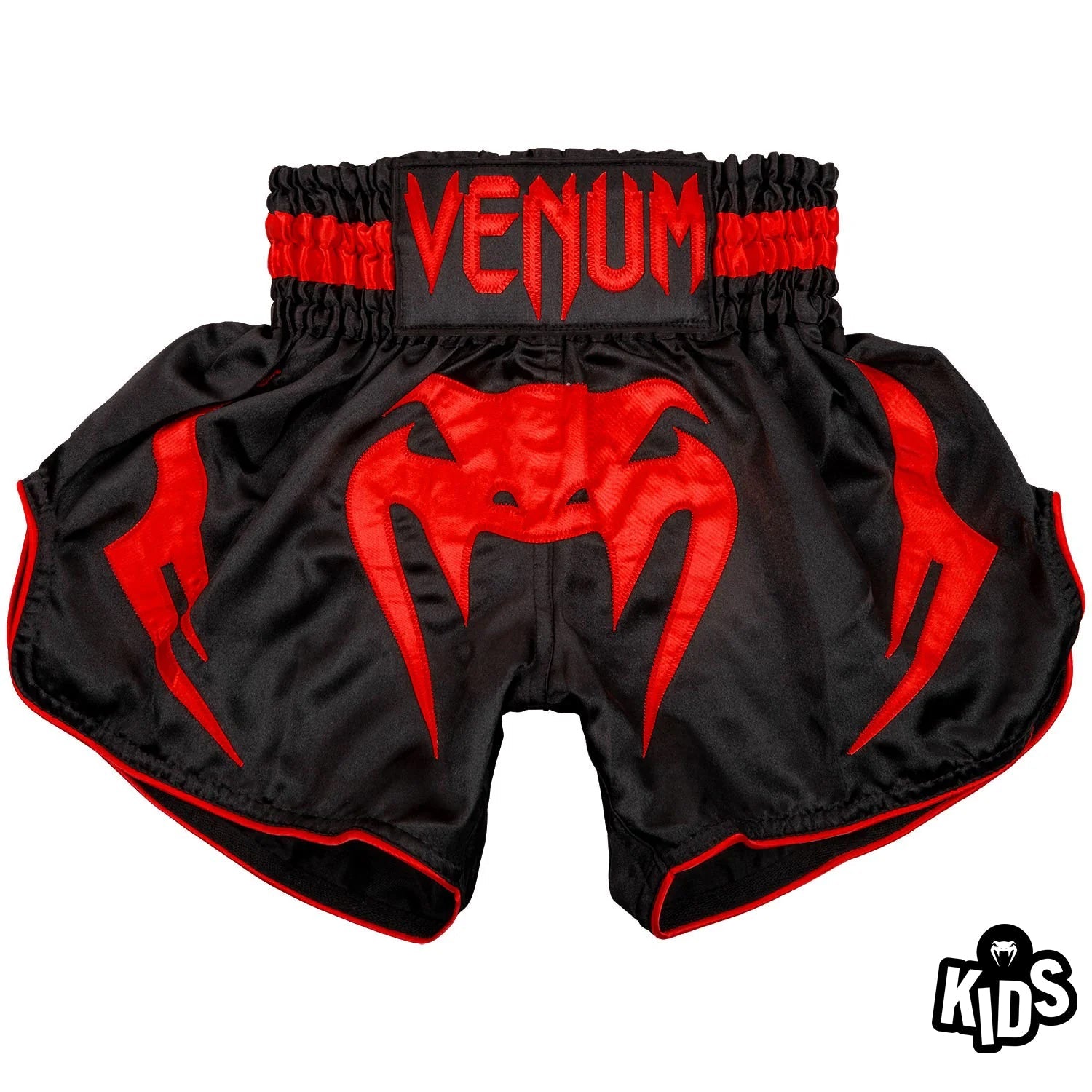 venum-bangkok-inferno-muay-thai-shorts-kinder-schwarz-rot image 1