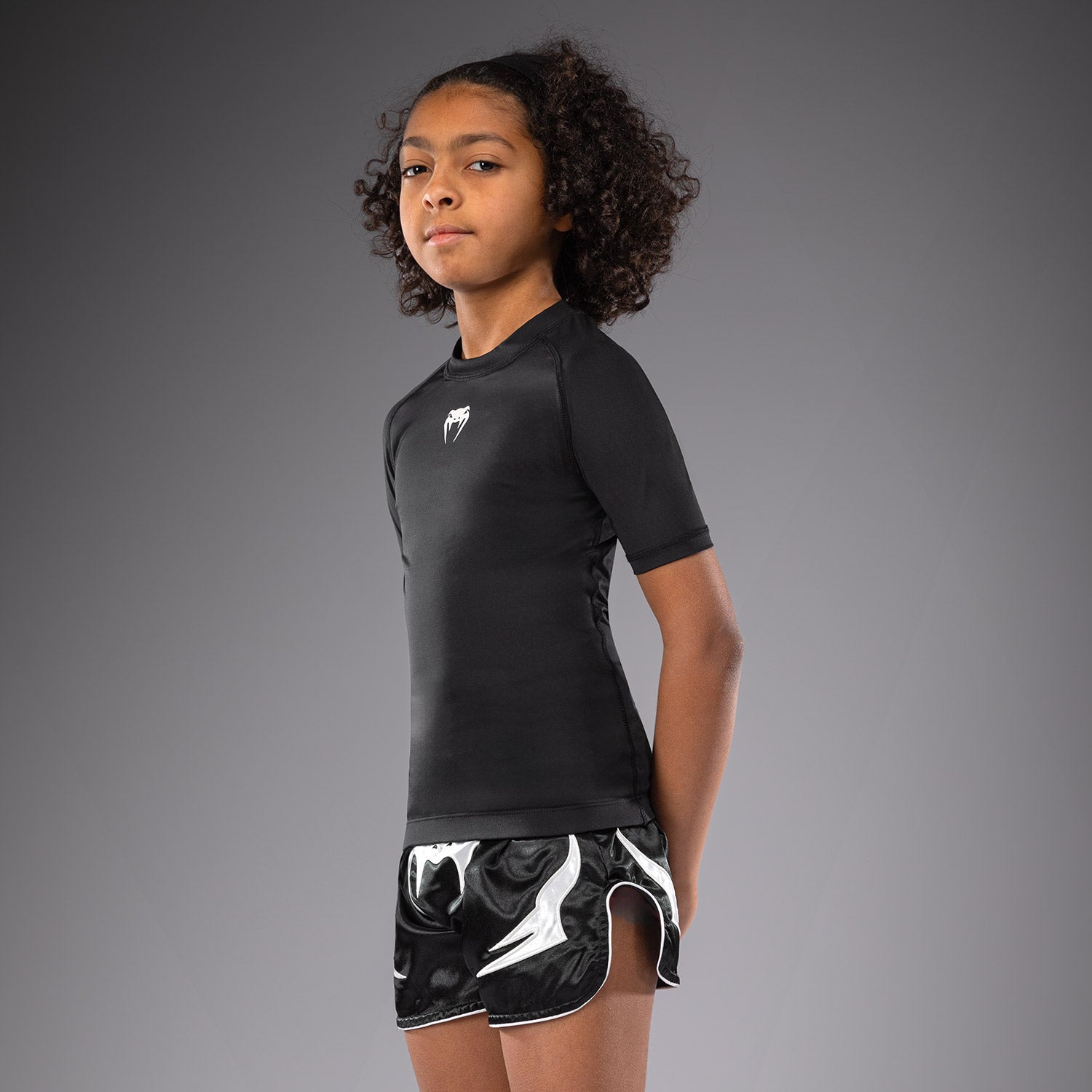 venum-contender-kinder-kurzarm-rashguard-schwarz image 2