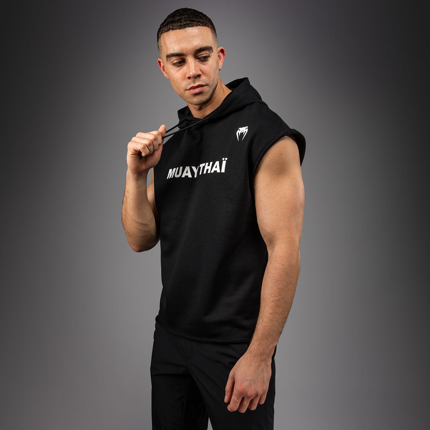 venum-muay-thai-vt-rmelloser-hoodie-herren-schwarz-wei image 2