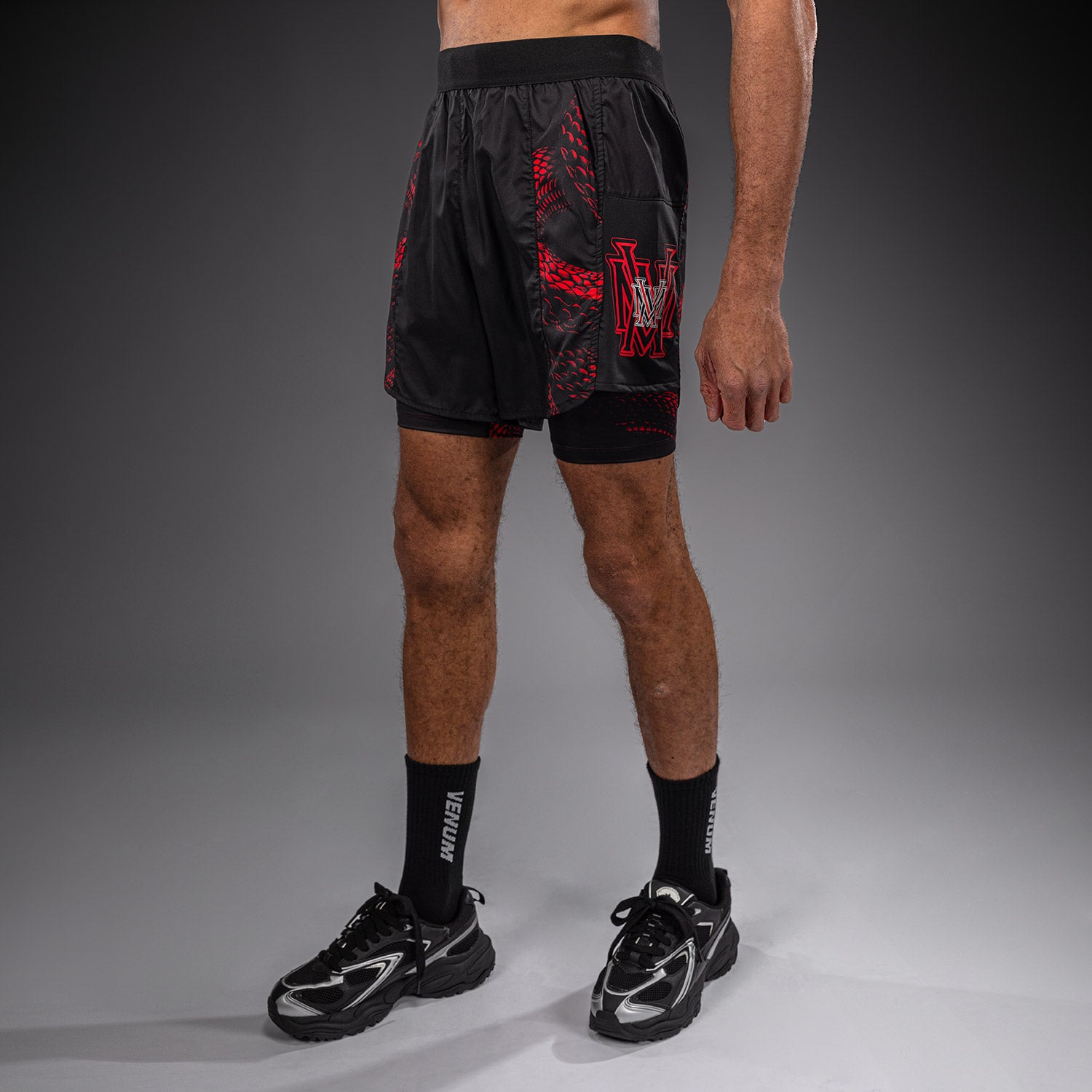 venum-matupa-trainingsshorts-schwarz-rot-silber image 3