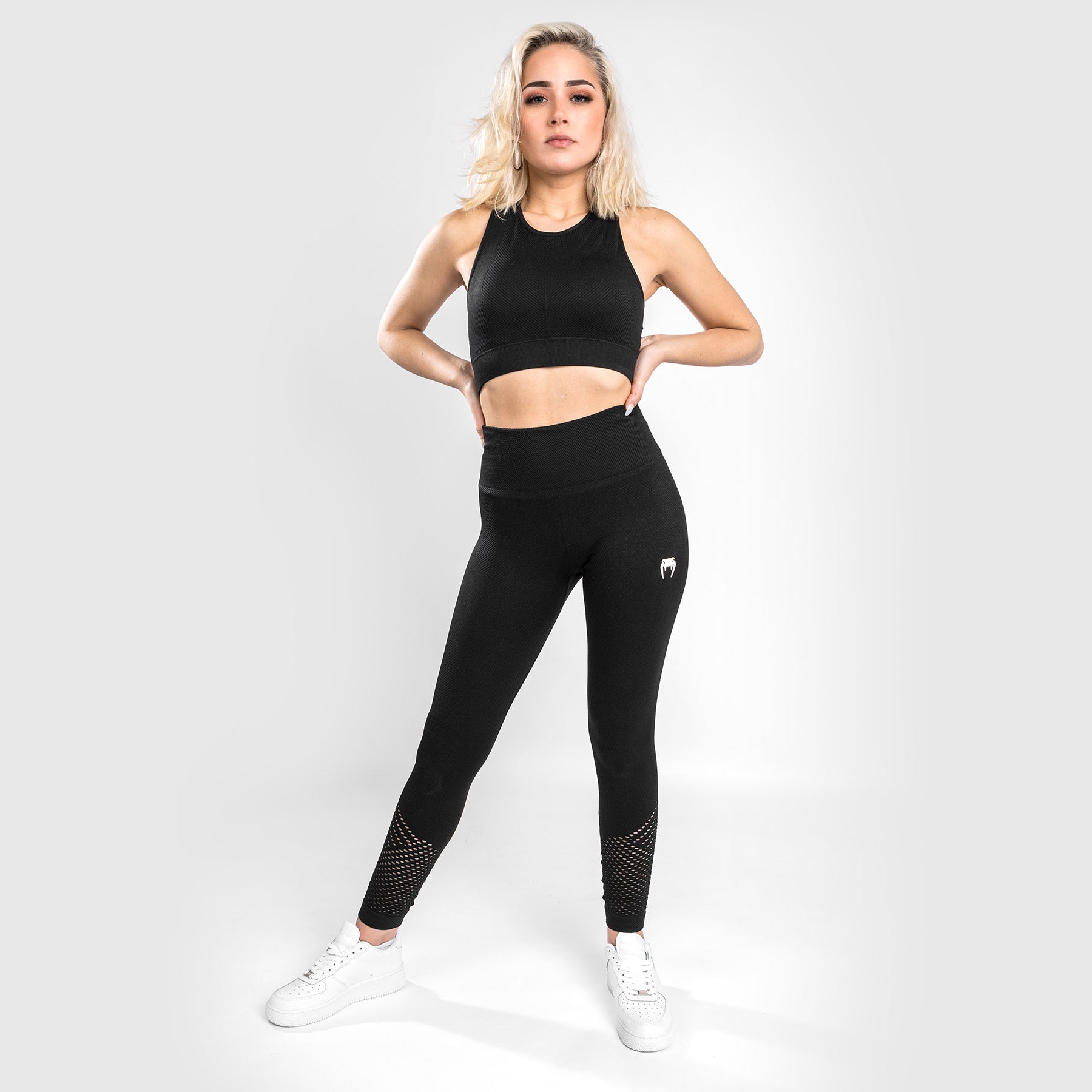 venum-sparring-seamless-leggings-damen-schwarz image 3