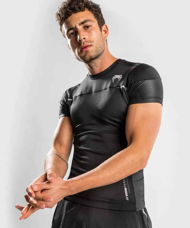 venum-tempest-2-0-kompressionsshirt-kurzarm-schwarz-grau-herren image 1
