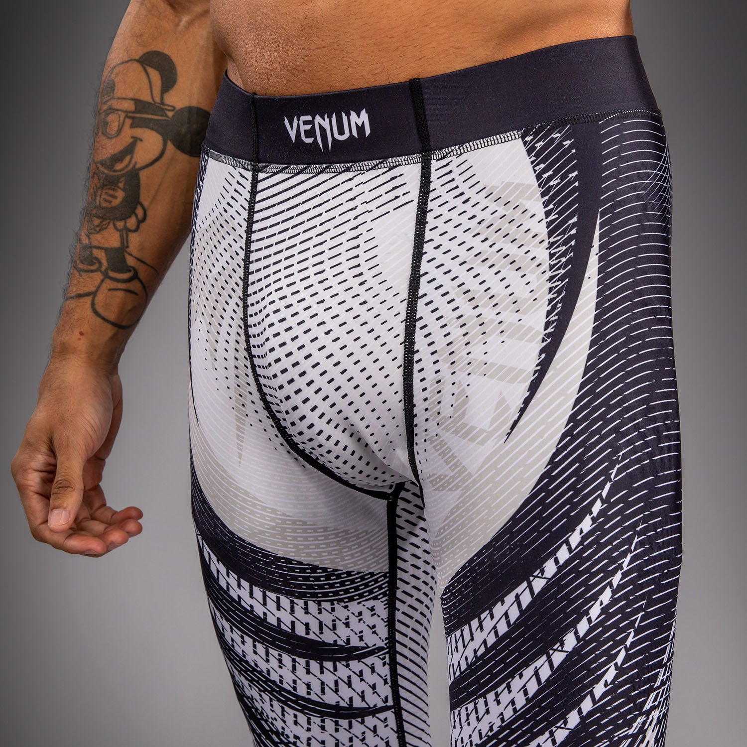 venum-galactic-3-0-spats-herren-kompressionstights-cremewei-schwarz image 6