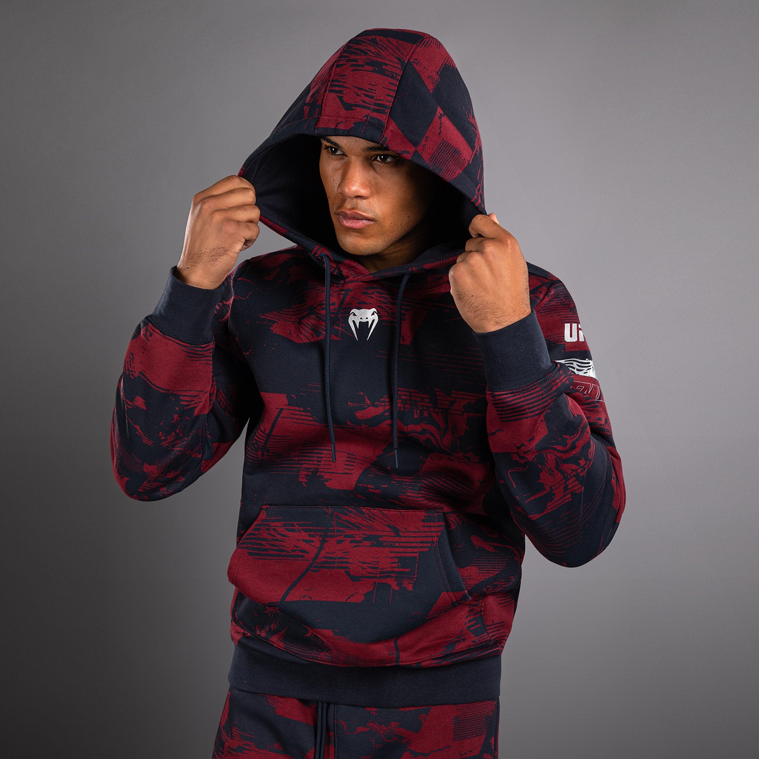 ufc-zenith-by-venum-authentic-fight-week-pullover-hoodie-herren-marineblau-burgu image 3