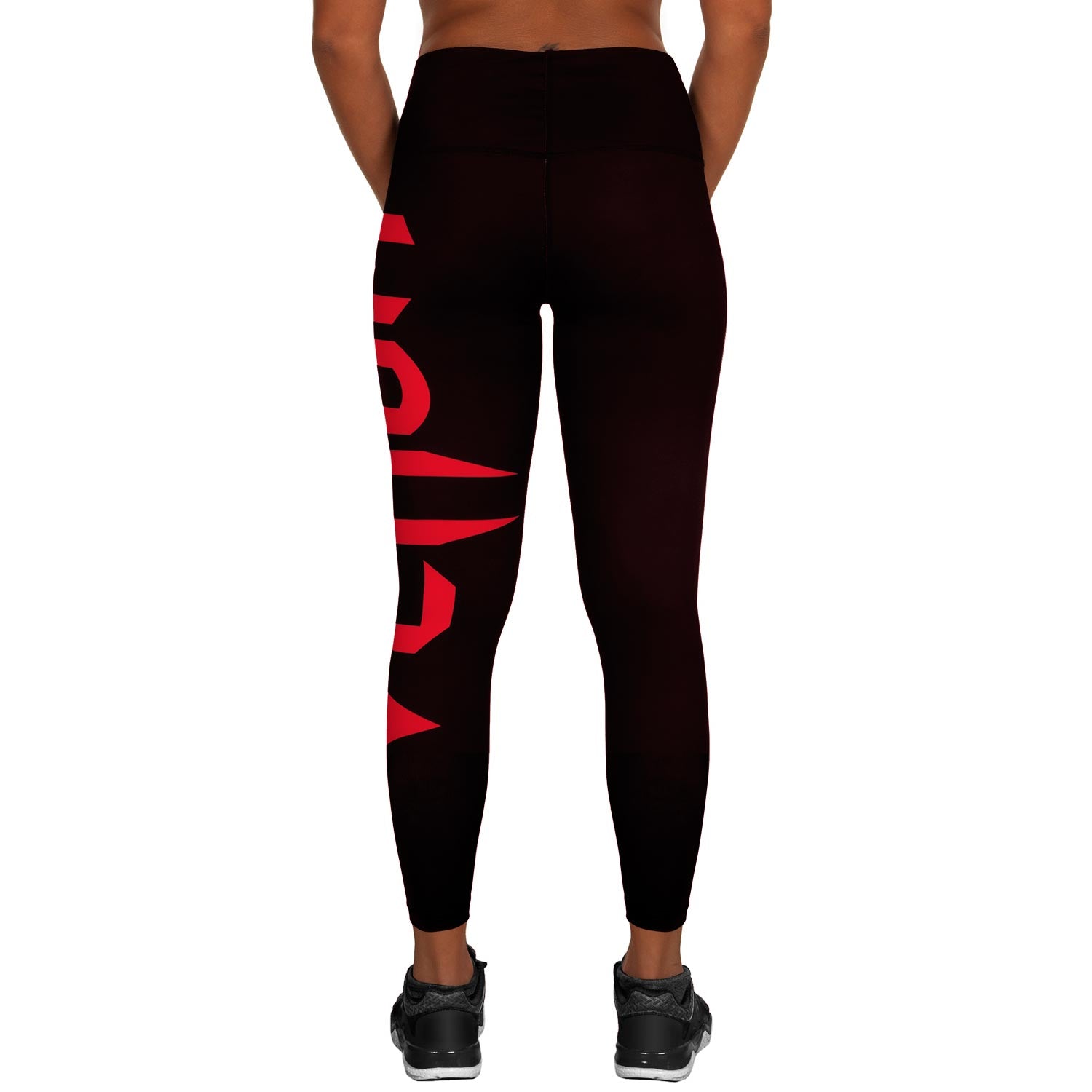 venum-giant-leggings-damen-schwarz-rot image 4