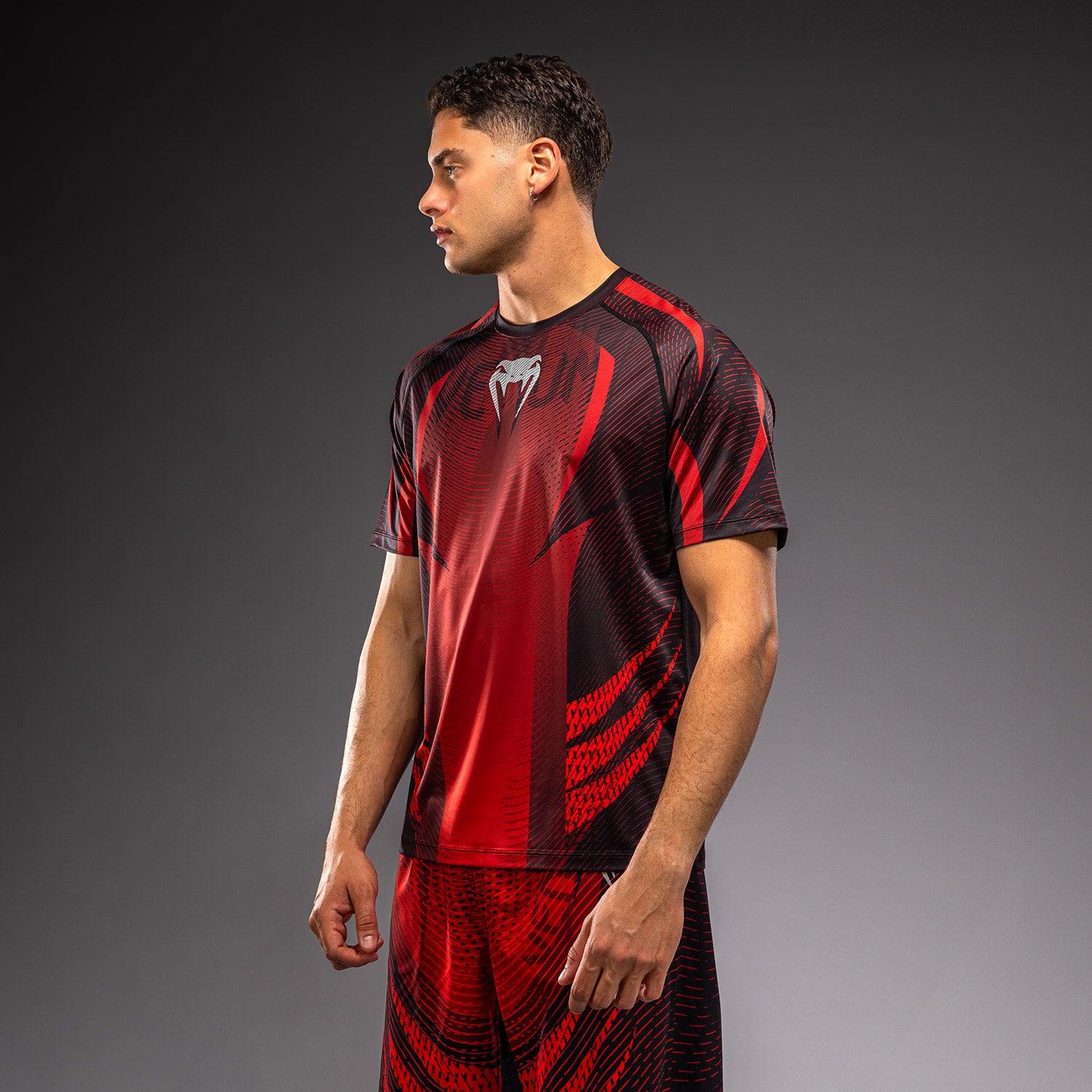 venum-galactic-3-0-dry-tech-t-shirt-herren-rot-silber image 3
