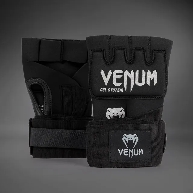venum-gel-kontact-quick-wraps-bandagen-schwarz-silber image 1