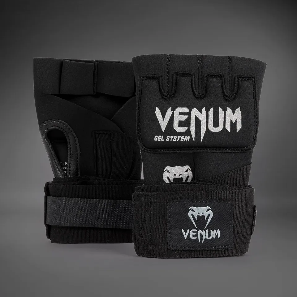 venum-gel-kontact-quick-wraps-bandagen-schwarz-silber image 1