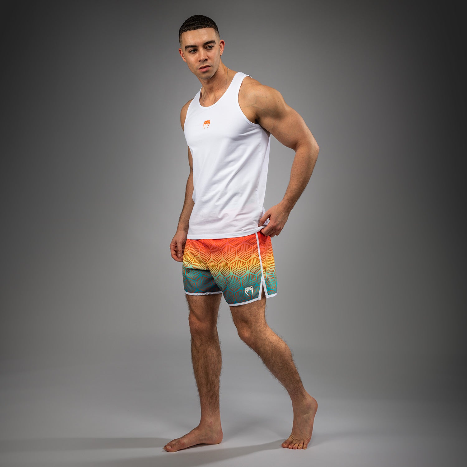 venum-echo-tank-top-herren-wei-orange-sonnenuntergang image 2