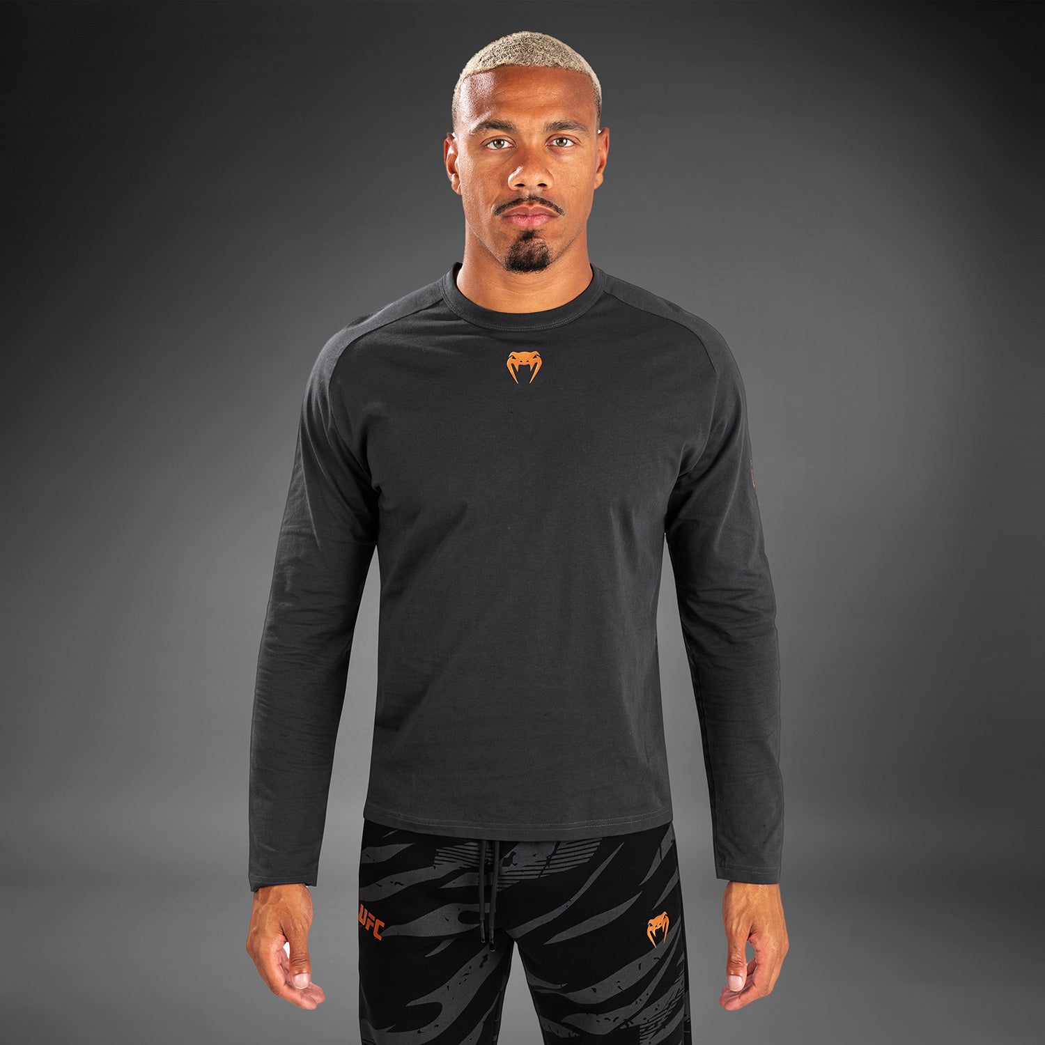 ufc-adrenaline-by-venum-fight-week-langarm-t-shirt-herren-charcoal-grey image 7