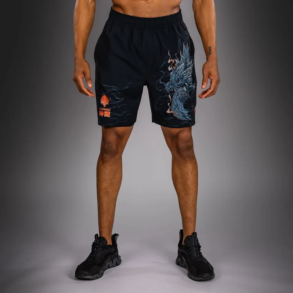 venum-thunder-dragon-trainingsshorts-schwarz-grau-kupfer image 1