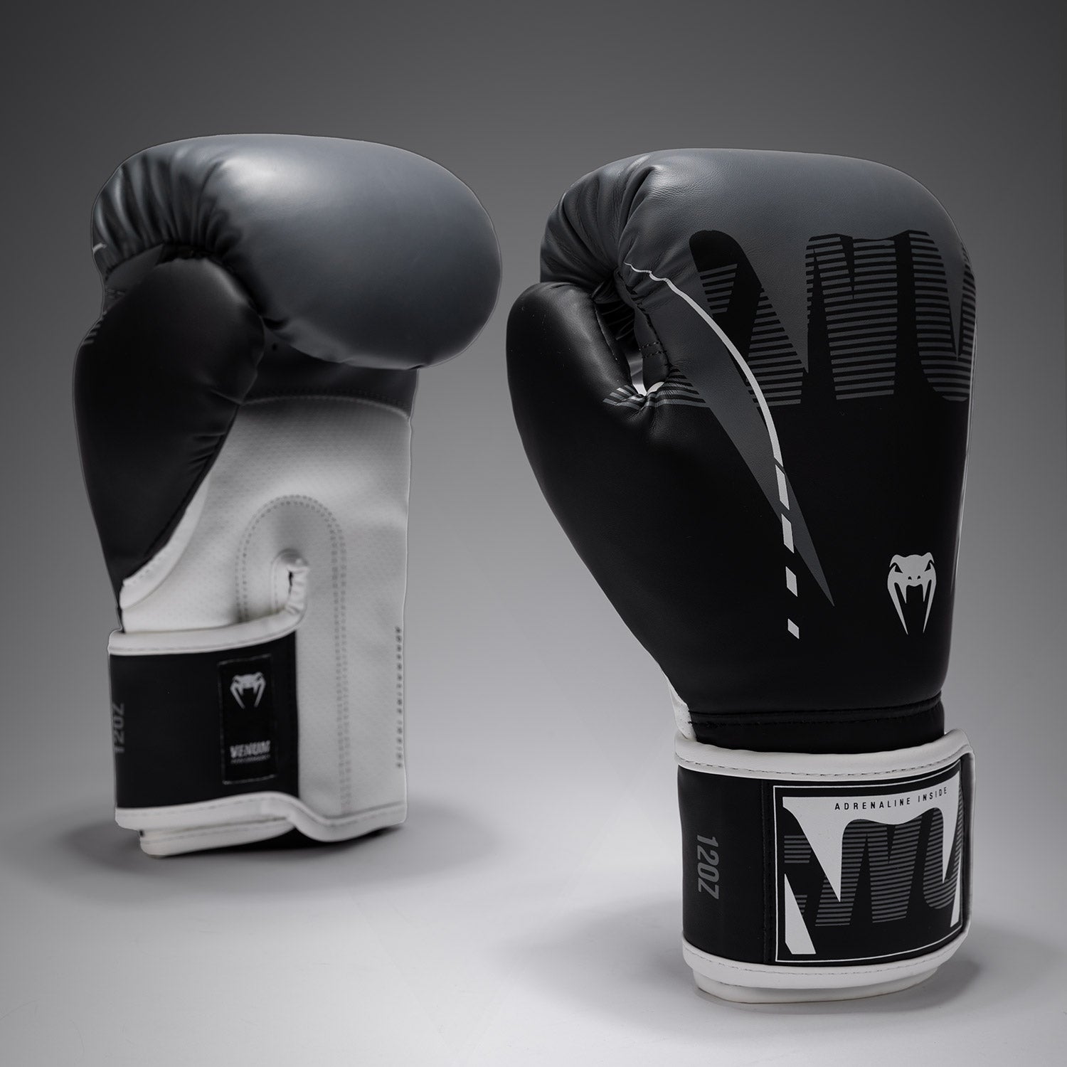 venum-adrenaline-boxhandschuhe-schwarz-silbergrau-pu image 2