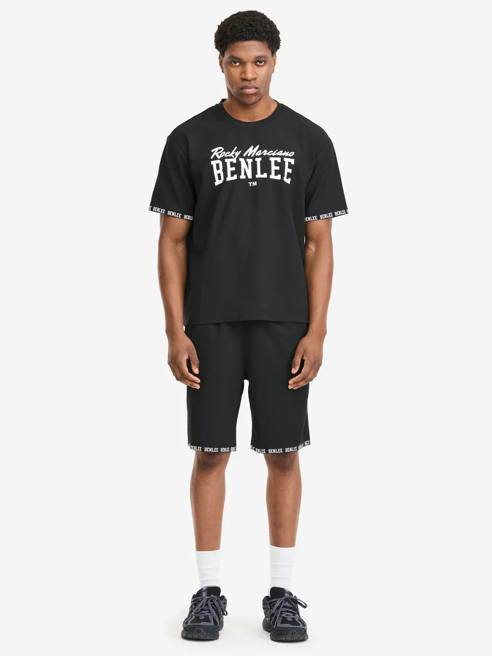 benlee-irstead-t-shirt-shorts-set-f-r-herren-relaxed-fit-mit-3d-gummi-print image 1