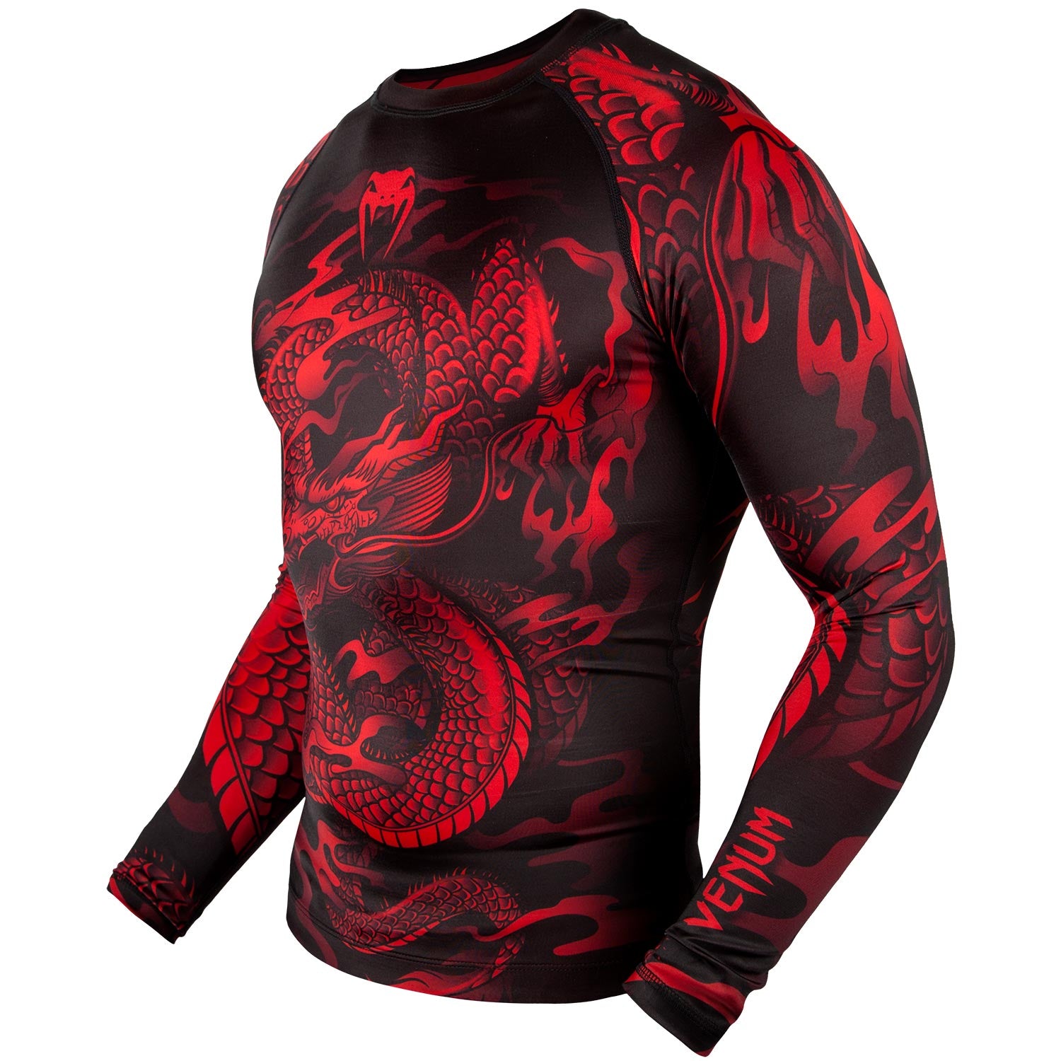 venum-dragon-s-flight-rashguard-langarm-schwarz-rot image 2