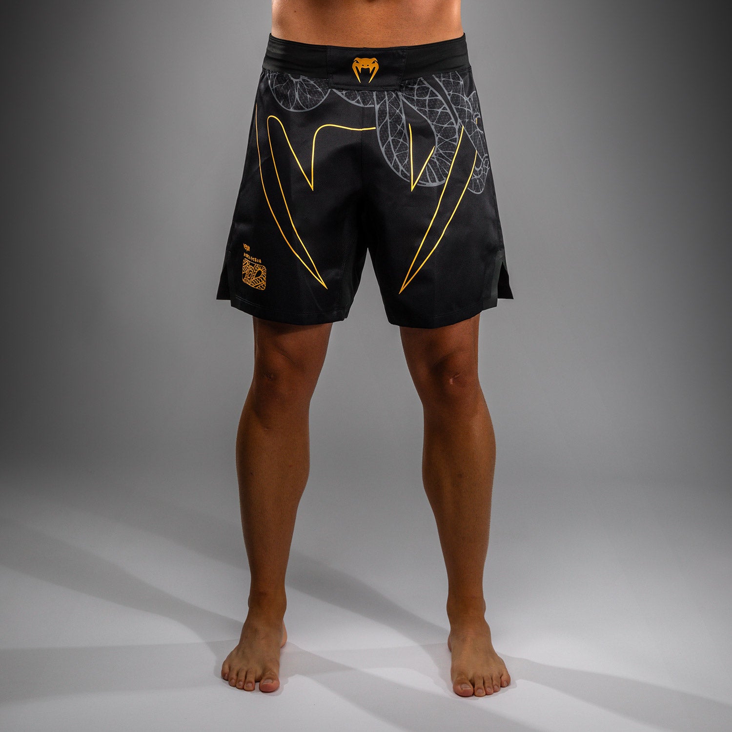 venum-serpenti-fight-shorts-herren-schwarz-silber-gold image 4