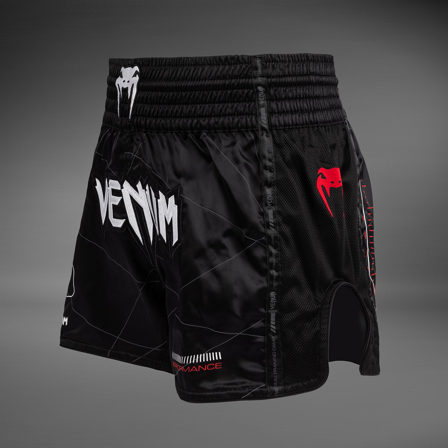 venum-tactical-xt-muay-thai-shorts-damen-schwarz-feuerrot image 2