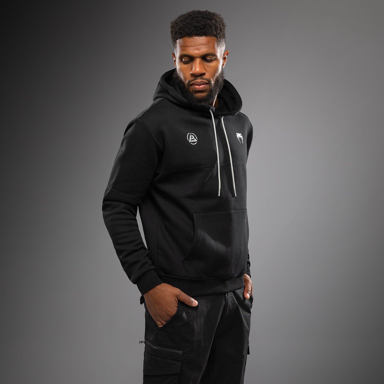 venum-x-polaris-kapuzenpullover-schwarz-grau image 1