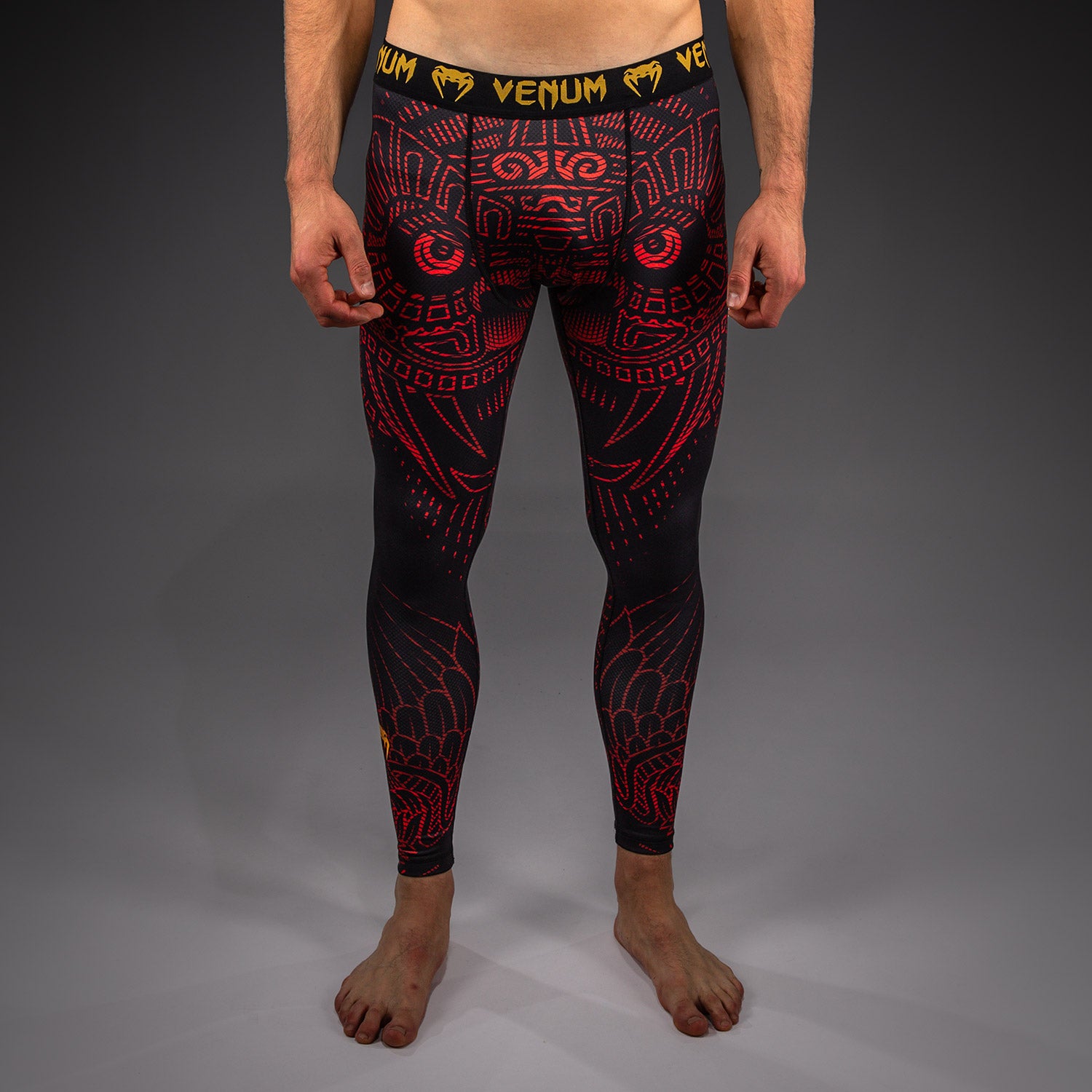 venum-quetzal-fury-spats-kompressionstights-schwarz-fury-rot-tangerine image 1