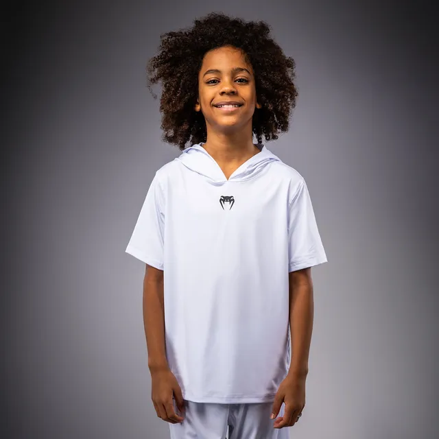 venum-elite-dry-tech-kapuzenpullover-kinder-kurzarm-wei image 1