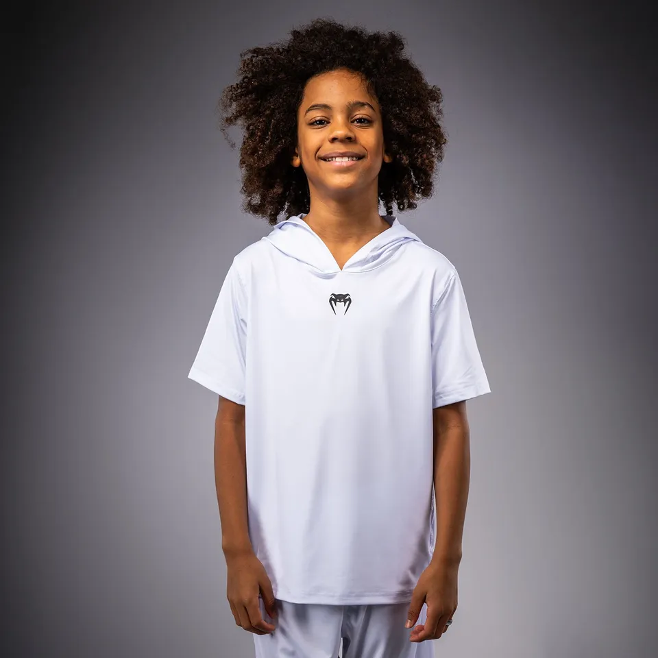 venum-elite-dry-tech-kapuzenpullover-kinder-kurzarm-wei image 1