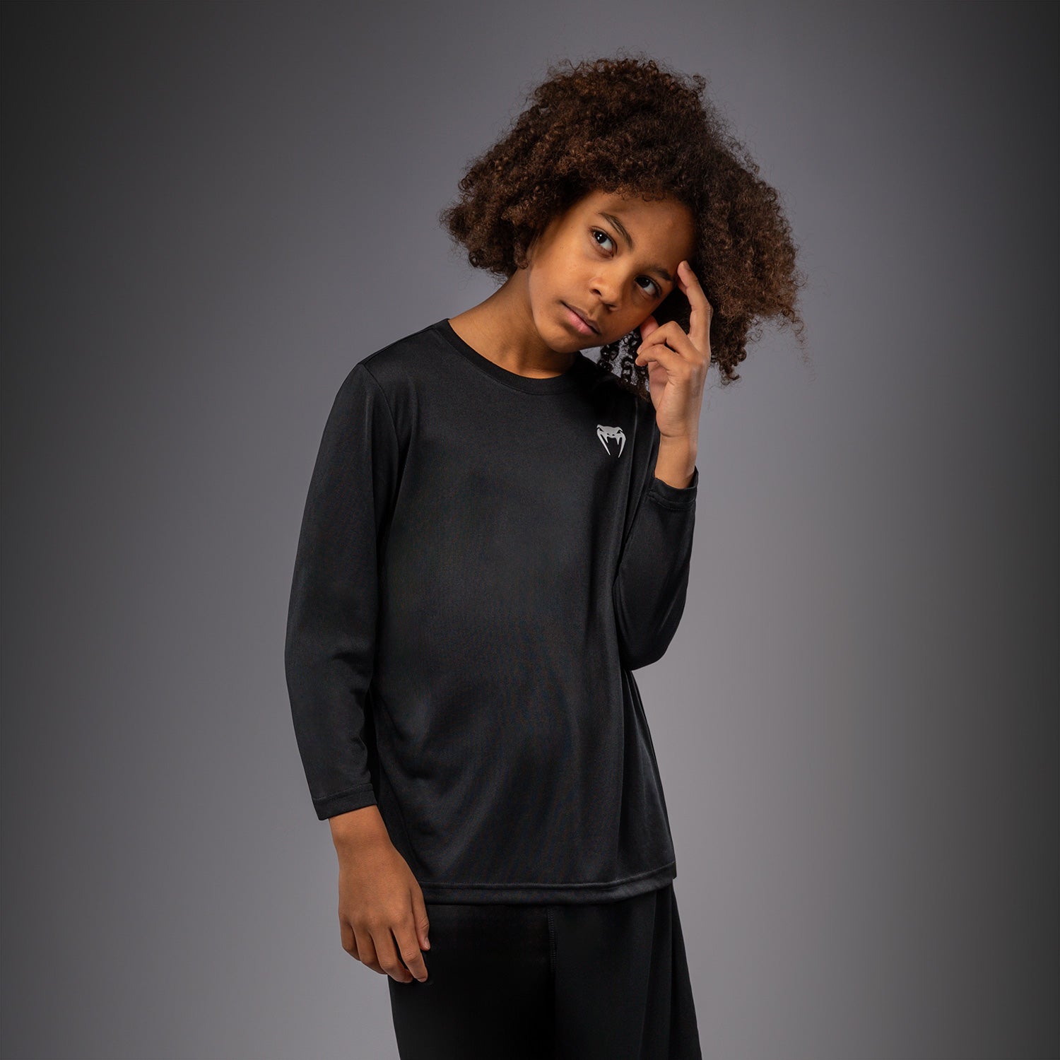 venum-lineup-t-shirt-langarm-f-r-kinder-schwarz-wei image 4
