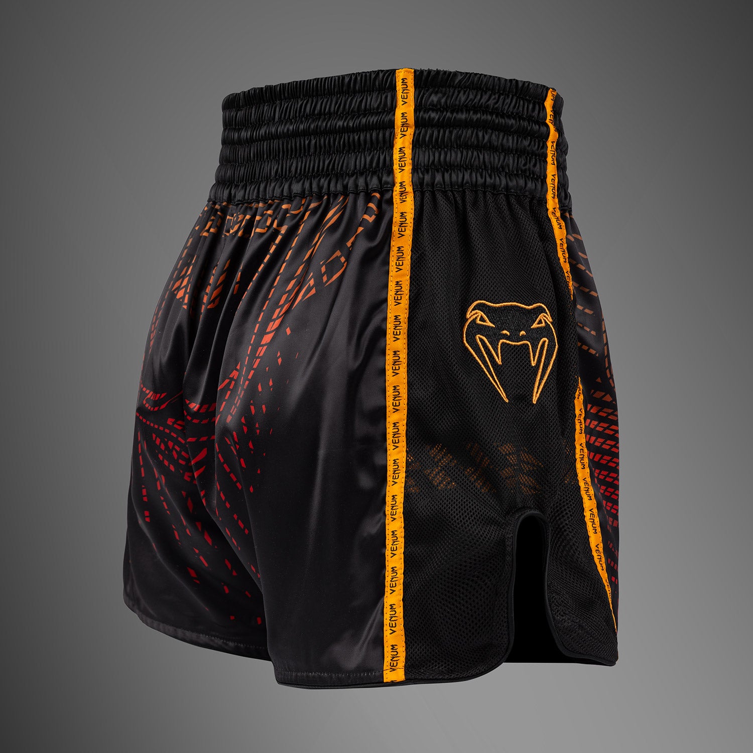 venum-quetzal-fury-muay-thai-shorts-schwarz-fury-rot-tangerine image 3