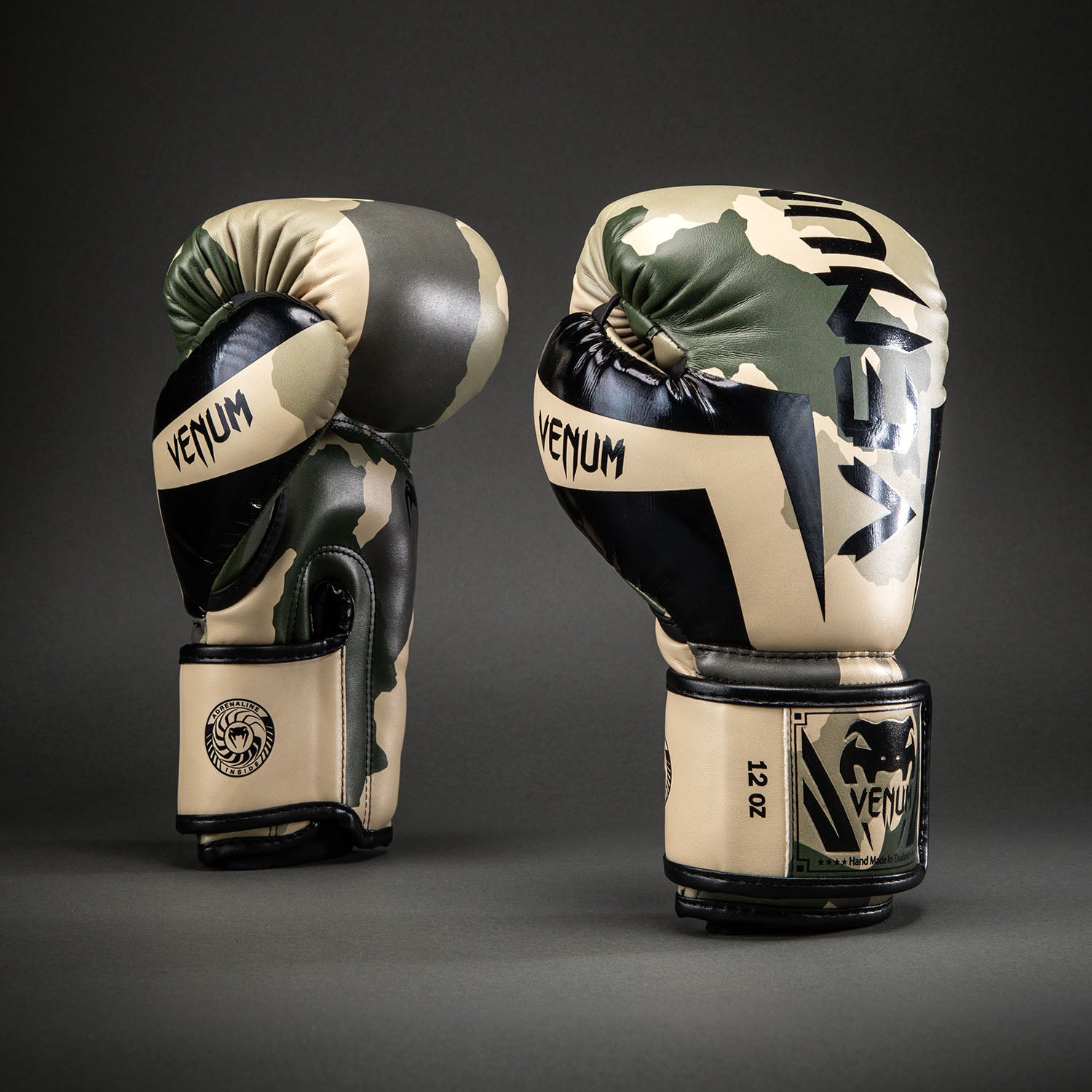 venum-elite-camo-boxhandschuhe-khaki-cremewei image 1