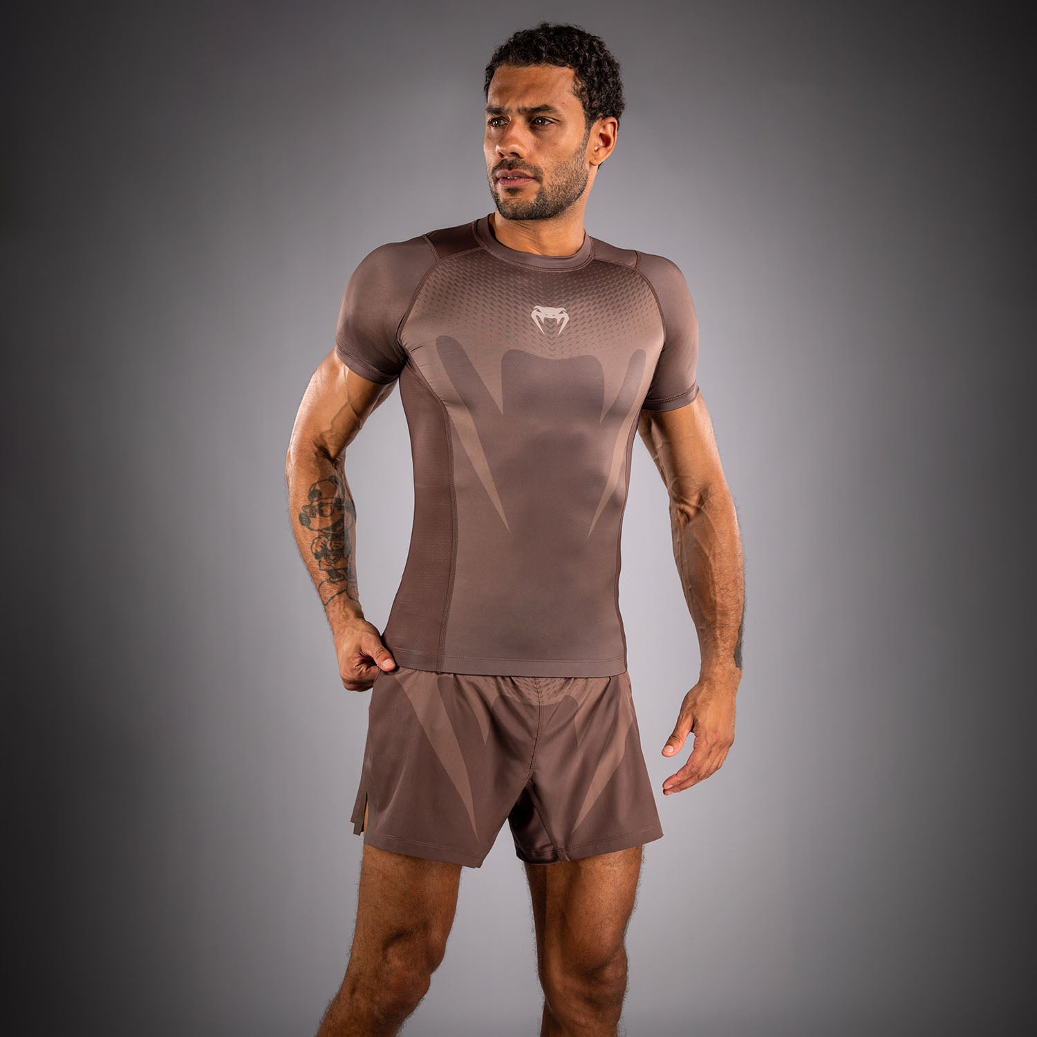 venum-no-gi-rashguard-langarm-ibjjf-approved-schokoladenbraun image 4