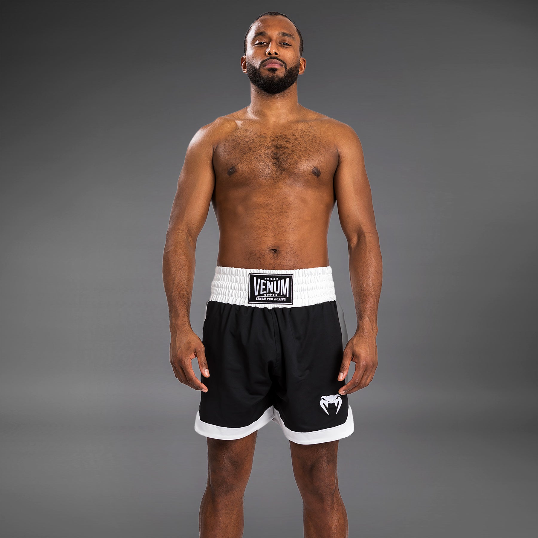 venum-classic-boxing-shorts-boxshorts-herren-schwarz-wei image 1