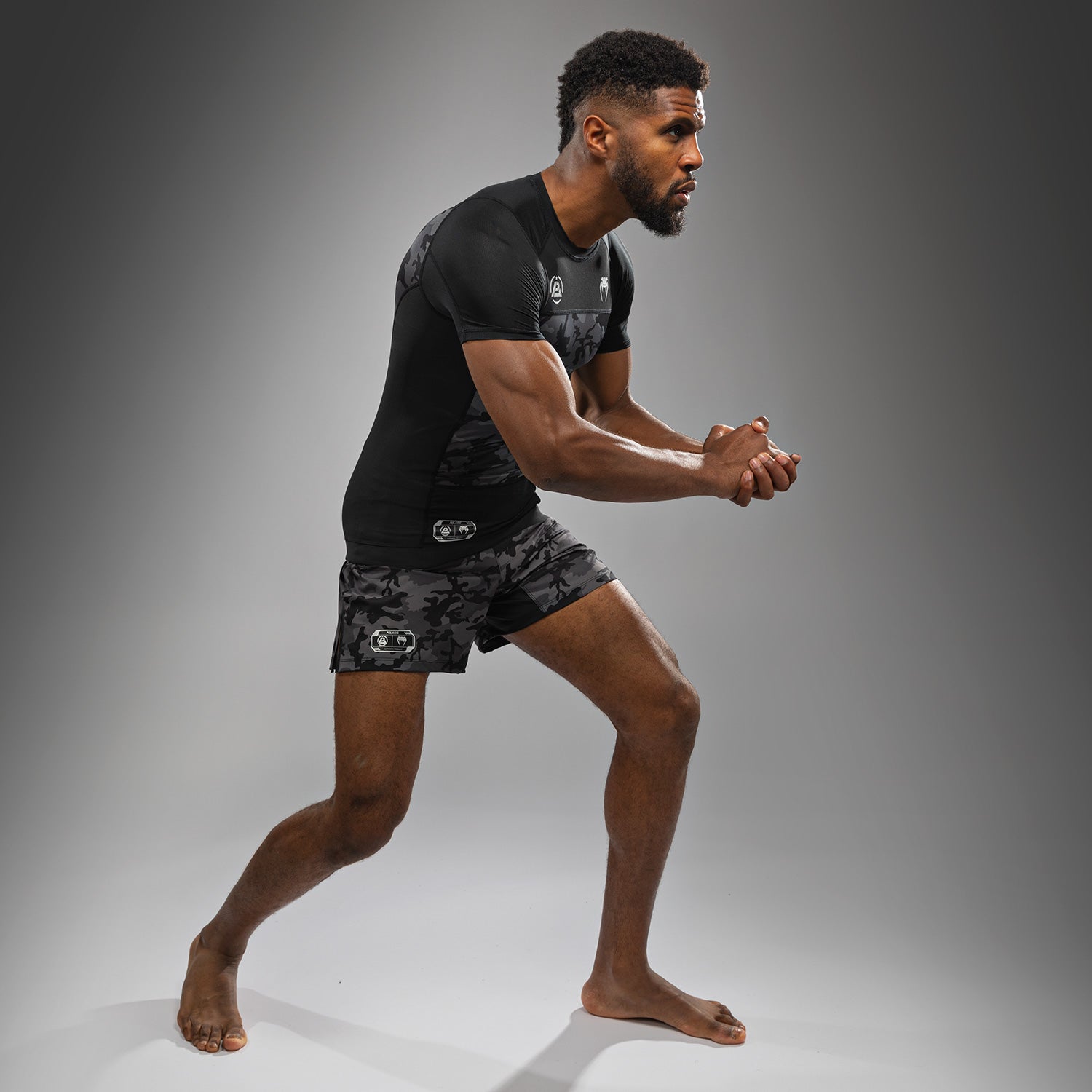venum-x-polaris-kurzarm-rashguard-schwarz-grau-herren image 4