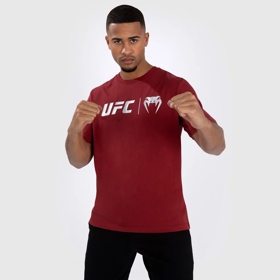venum-ufc-classic-t-shirt-herren-rot-wei-baumwolle image 1