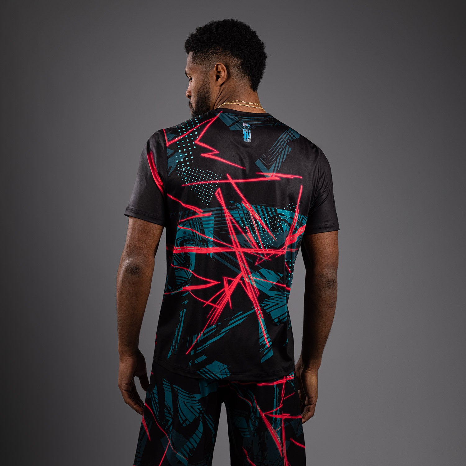 ufc-fusion-by-venum-miami-edition-fight-week-dry-tech-t-shirt-herren-schwarz image 3