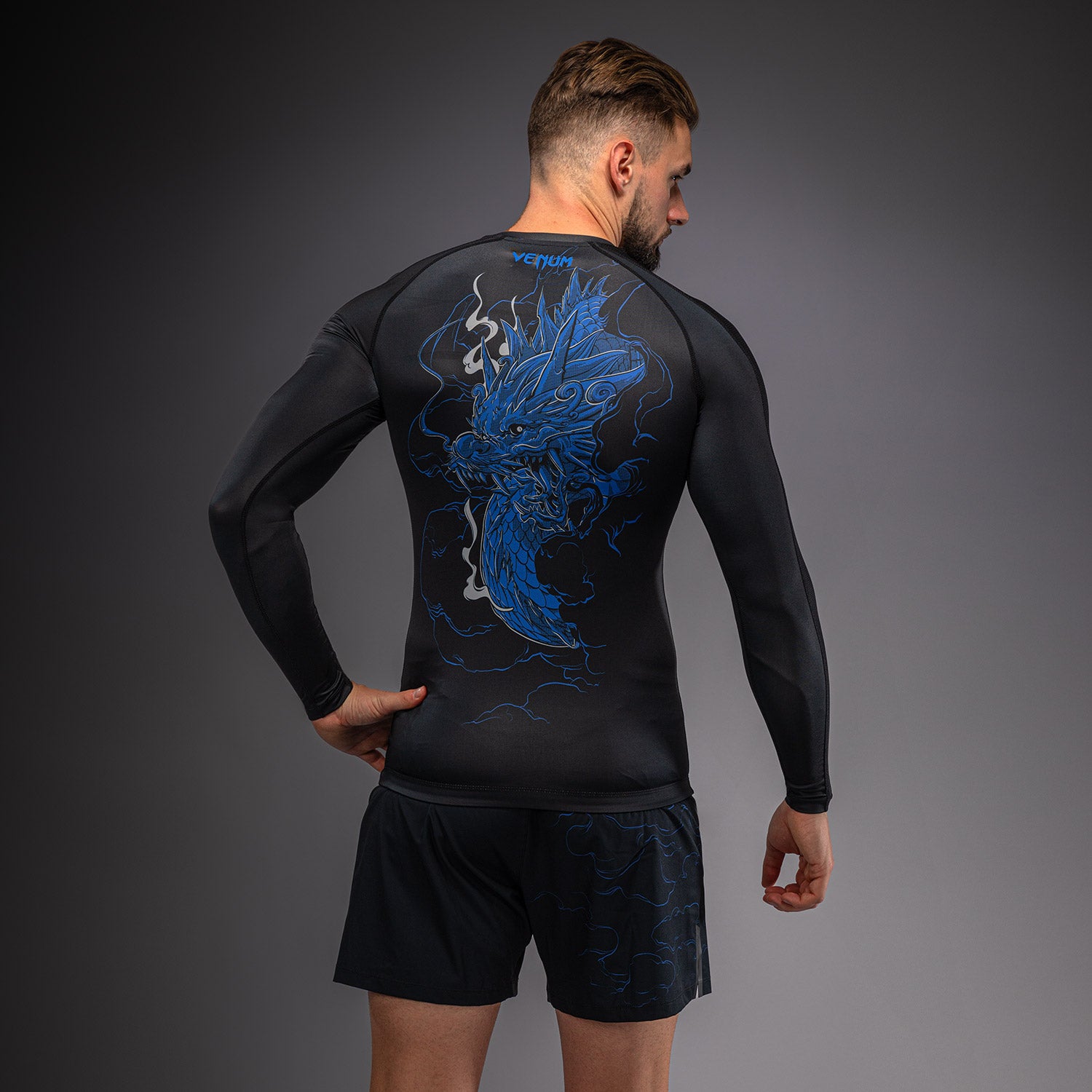 venum-thunder-dragon-langarm-rashguard-herren-schwarz-k-nigsblau image 1