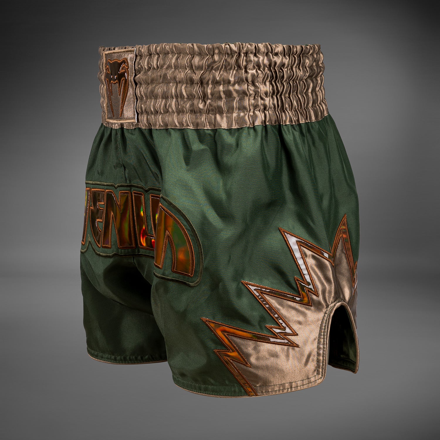 venum-inferno-muay-thai-shorts-khaki-bronze-made-in-thailand image 2