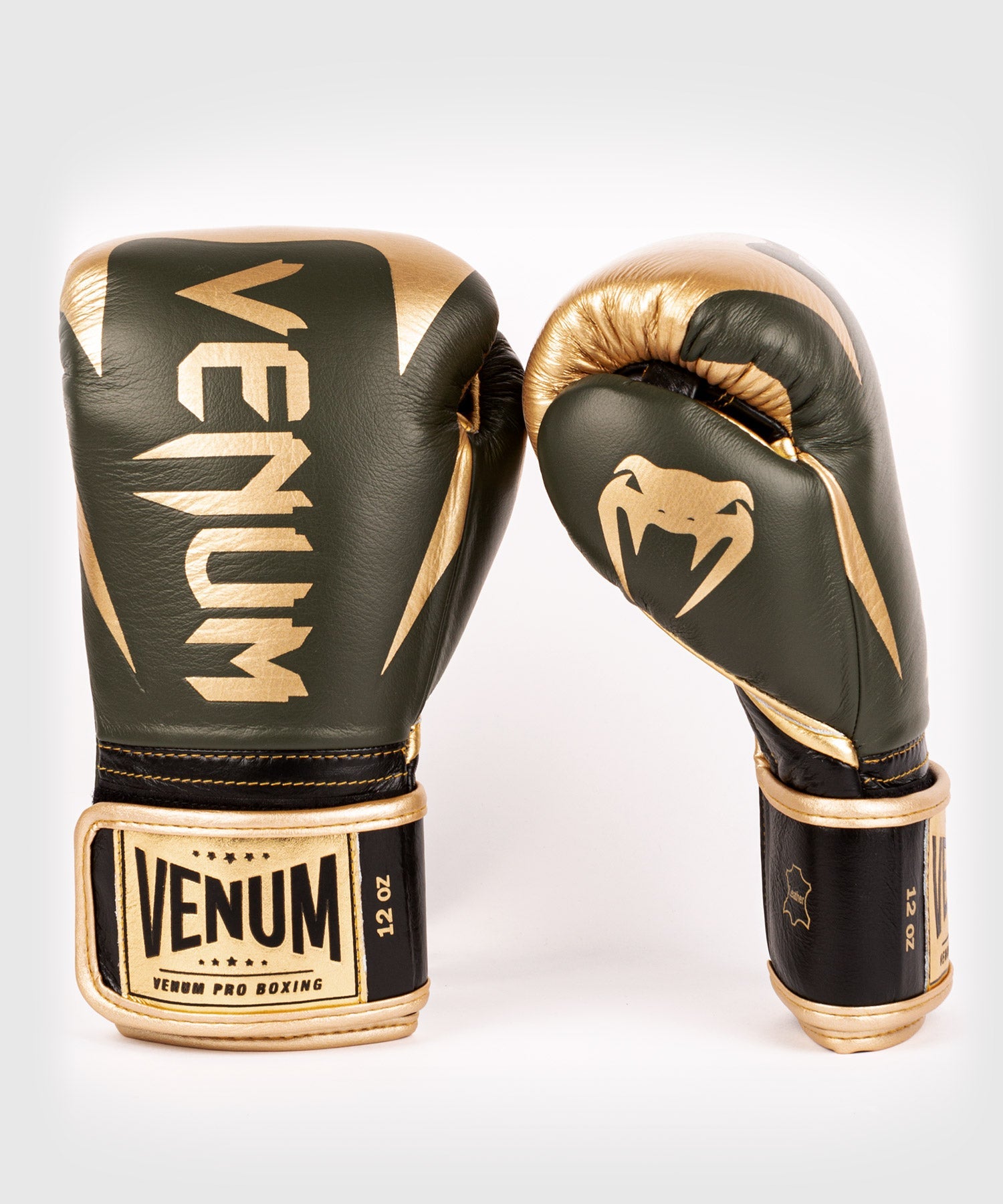 venum-hammer-professionelle-boxhandschuhe-klettverschluss-khaki-gold image 1