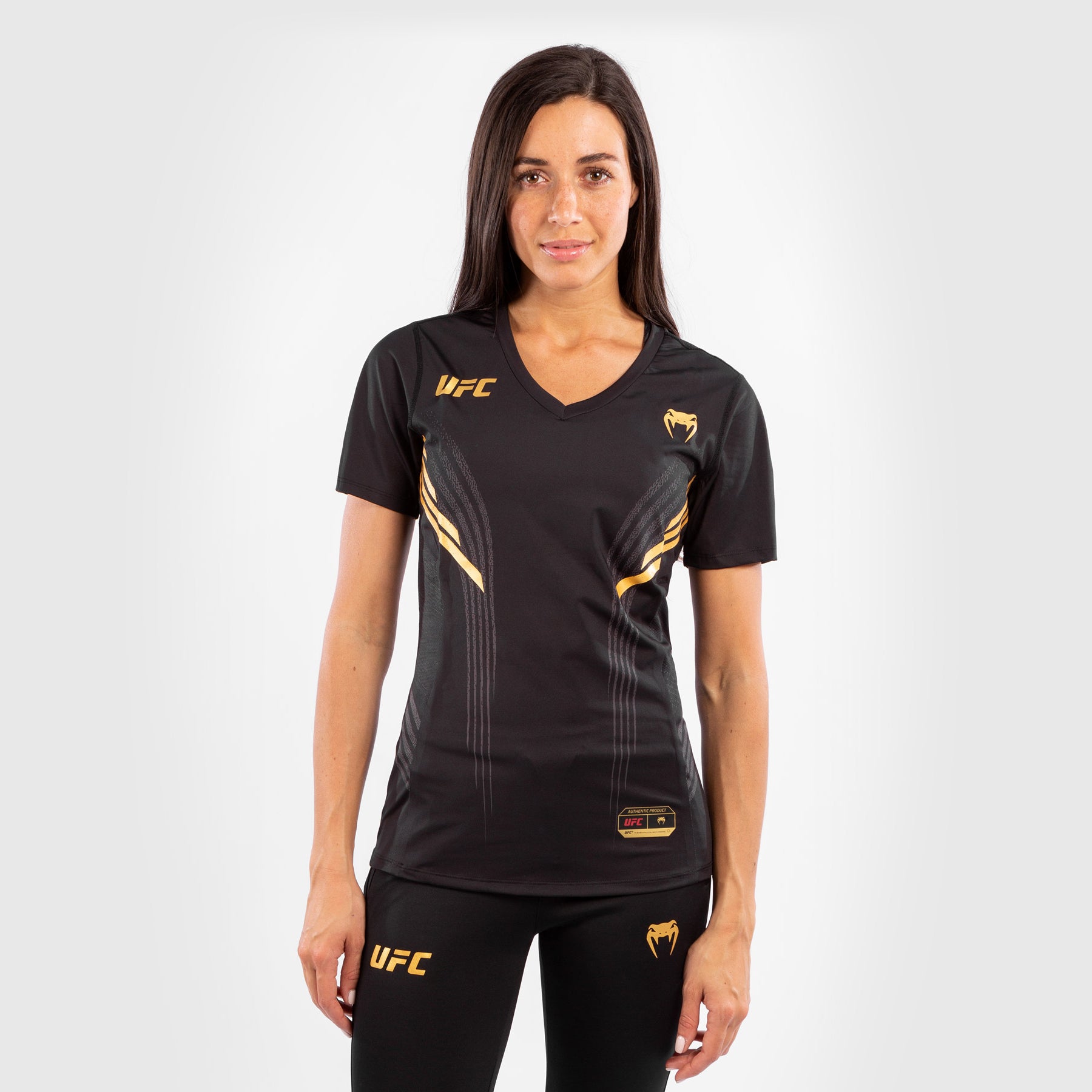 ufc-venum-authentic-fight-night-damen-walkout-trikot-champion-schwarz-gold image 1