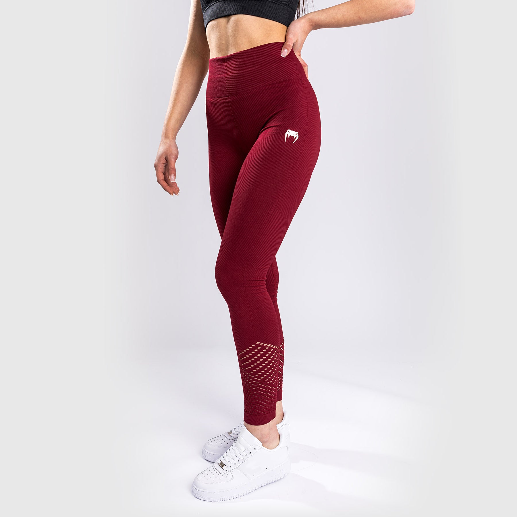 venum-sparring-seamless-leggings-damen-bordeaux image 1
