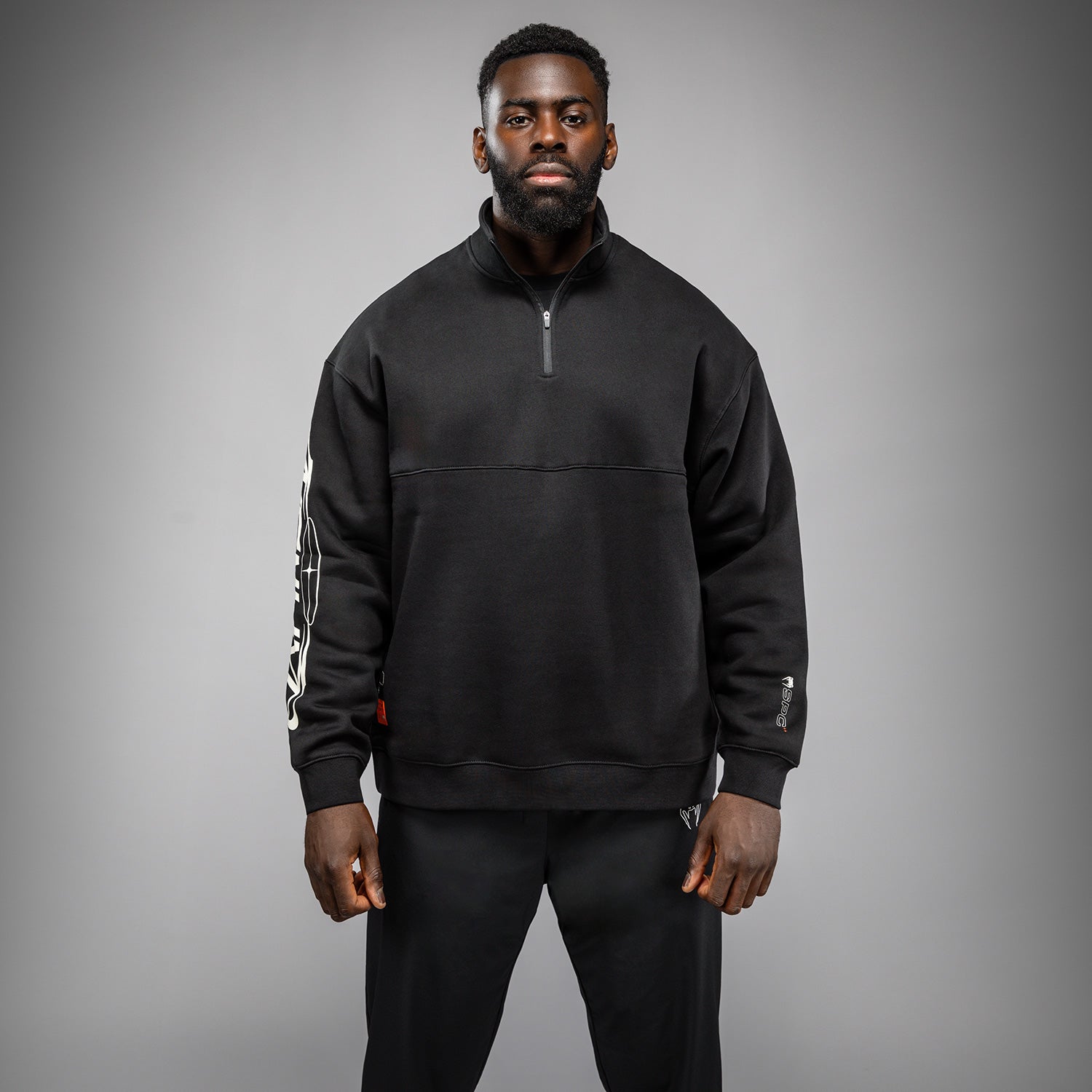 venum-eclipse-half-zip-sweatshirt-herren-schwarz-ivory image 2